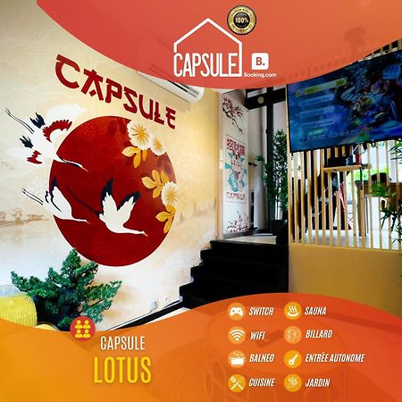 Capsule Lotus-Balneo-Sauna-Billard-Nintendo Hastiere-par-dela Eksteriør billede