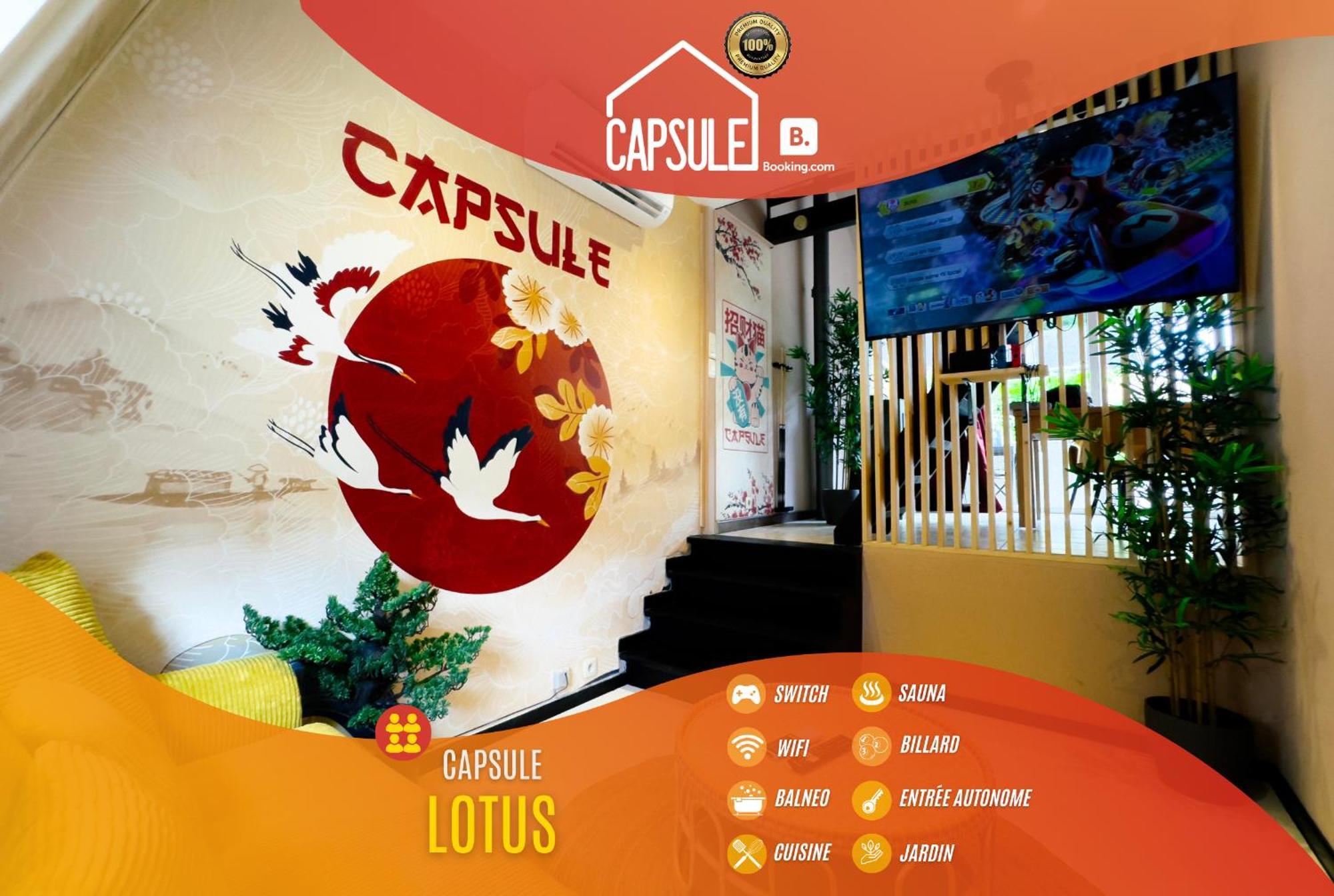 Capsule Lotus-Balneo-Sauna-Billard-Nintendo Hastiere-par-dela Eksteriør billede